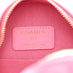 Caviar Quilted Gripoix CC Round Clutch With Chain Pink