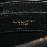 Calfskin Y Quilted Monogram Small Loulou Chain Satchel Black