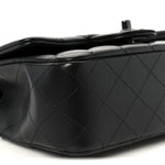 Lambskin Quilted Mini Top Handle Rectangular Flap So Black