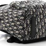 Oblique Calfskin Rider Backpack Beige Black