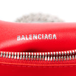 Arena Calfskin Small Crush Chain Bag Tomato Red