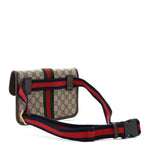 GG Supreme Monogram Web Small Ophidia Belt Bag Brown