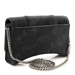 Denim BB Monogram Hourglass Chain Bag Black