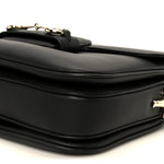 Arabella Calfskin Horsebit 1955 Soft Small Shoulder Bag Black