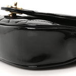 Patent Calfskin Quilted Mini Flap Black
