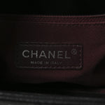 Goatskin Quilted Small Perfect Edge Shopping Tote Black