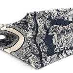 Canvas Embroidered Medium Dioriviera Toile De Jouy Reverse Book Tote Blue