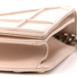 Grained Calfskin Medium Diorama Flap Bag Nude
