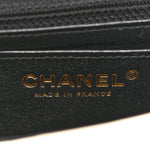 Lambskin Quilted Mini Rectangular Flap Black White