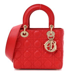 Lambskin Cannage Small My ABCDior Lady Dior Red