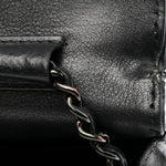 Crumpled Calfskin Quilted Wallet On Chain WOC So Black