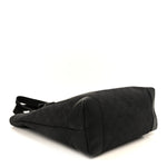 Denim Monogram Tote Bag Black