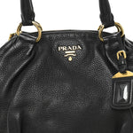Vitello Daino Shoulder Bag Black