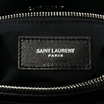 Calfskin Y Quilted Monogram Medium Loulou Chain Satchel Black