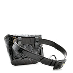Patent Calfskin Quilted Waist Belt Bag 70 28 Black