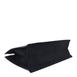 Linen Calfskin Rive Gauche Tote Black