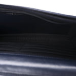 Lambskin Quilted Wallet On Chain WOC Navy Blue