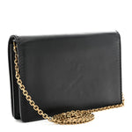 Calfskin J'Adior Wallet on Chain Pouch Black