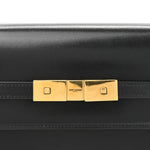 Smooth Calfskin Small Manhattan Shoulder Bag Black