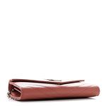 Grain De Poudre Matelasse Chevron Small Monogram Chain Wallet Blush Fonce