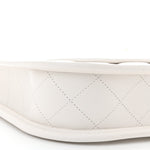 Calfskin Quilted Small Hobo White