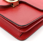 Dollar Calfskin Small Interlocking G Shoulder Bag Red
