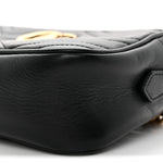 Calfskin Matelasse Small GG Marmont Chain Shoulder Bag Black