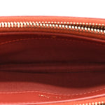 Lambskin Quilted Small Boy Clutch With Chain Orange