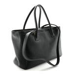 Calfskin Cerf Executive Shopper Tote Black