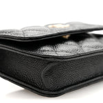 Caviar Quilted Belt Bag Black