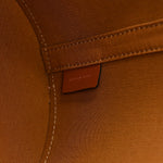 Calfskin Triomphe Canvas Medium Tambour Bag Tan
