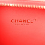 Caviar Quilted Small CC Filigree Vanity Case Red
