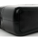 Aged Calfskin Quilted Medium Gabrielle Hobo Black
