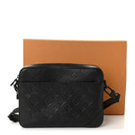 Calfskin Monogram Shadow Duo Messenger Black