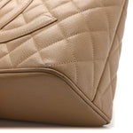 Caviar Quilted Medallion Tote Beige