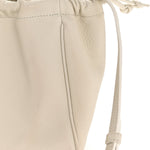 Calfskin Cuir Small Triomphe Cabas Drawstring White