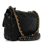 Lambskin Quilted Medium Chanel 19 Flap Black