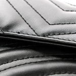 Calfskin Matelasse Small GG Marmont Shoulder Bag Black