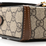 GG Supreme Monogram Mini Horsebit 1955 Shoulder Bag  Beige Brown Sugar