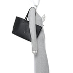 Calfskin Large Shopping Tote Black