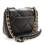 Lambskin Quilted Medium Chanel 19 Flap Dark Brown