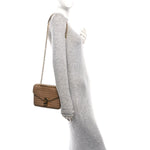 Calfskin Quilted Medium C Bag Beige
