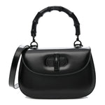 Boarded Dyana Lux Calfskin Web Monochrome Medium Bamboo 1947 Top Handle Bag Black