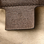 GG Supreme Monogram Web Ophidia Half Moon Hobo Brown