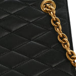 Lambskin Quilted Le Maillon Square Crossbody Bag Black