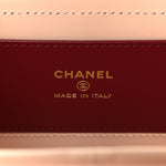 Shiny Caviar Preppy Coco Long Vanity With Strap Light Pink