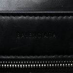 Shiny Calfskin Logo Crocodile Embossed XXS Everyday Tote  Black
