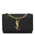 Grain De Poudre Small Classic Monogram Kate Satchel Black
