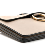 Calfskin Suede Medium Faye Shoulder Bag Motty Grey