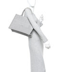 Canvas Embroidered Cannage Medium Book Tote Stone